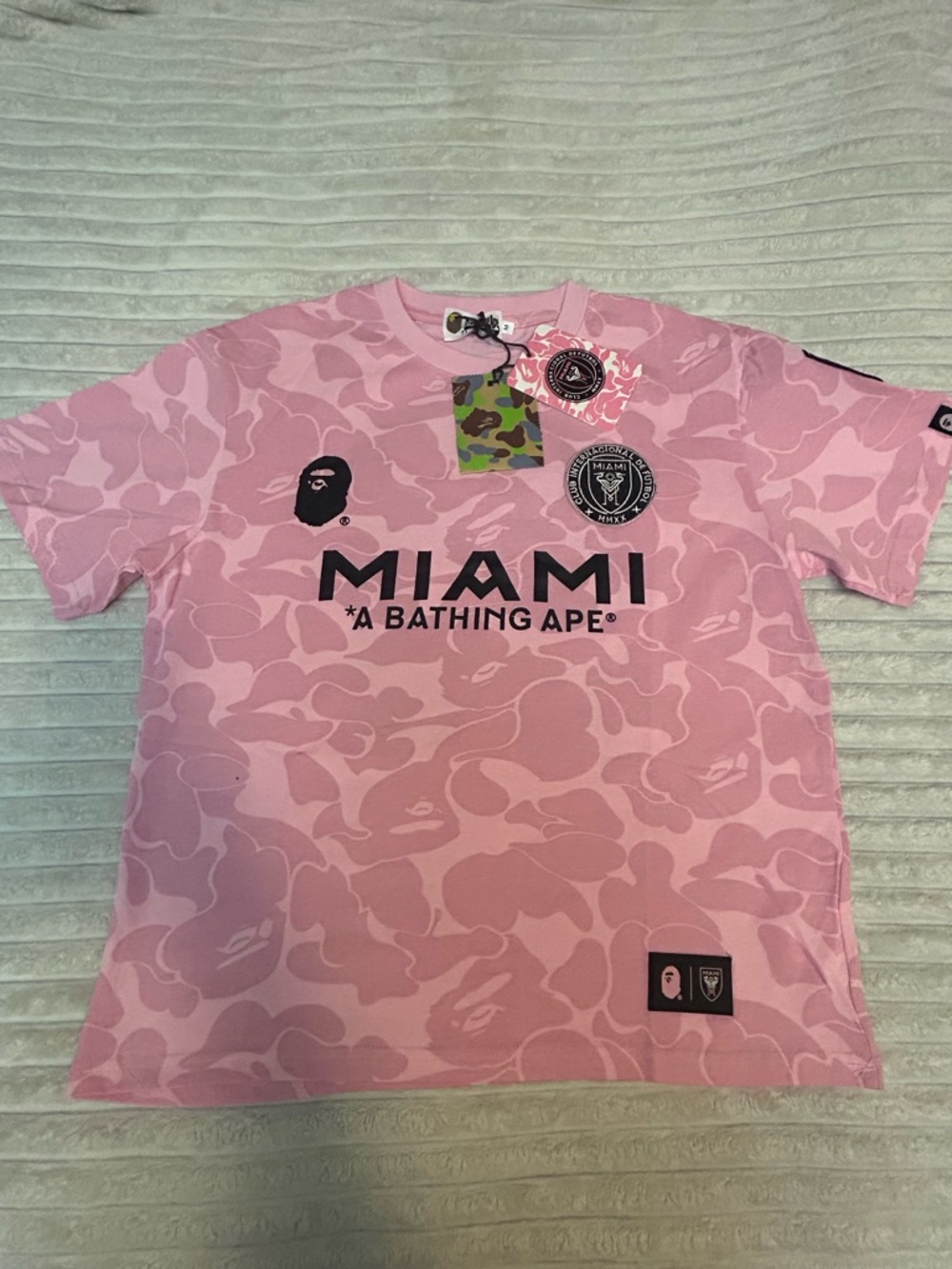 Bape Miami Pink Camo Logo T-Shirt